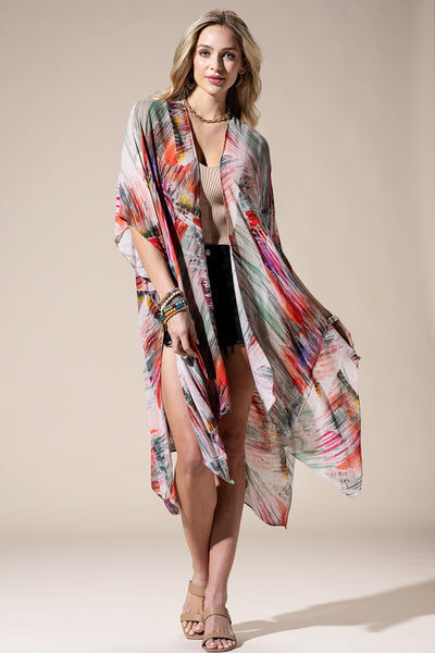 Artsy Brushstroke Kimono