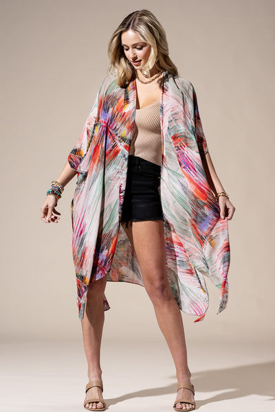 Artsy Brushstroke Kimono