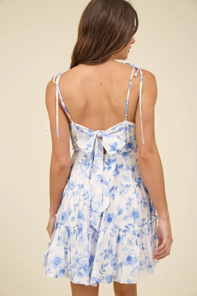 Haelie Floral Print Mint Dress