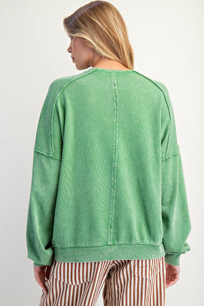 Juniper Green Peace Crew Pullover