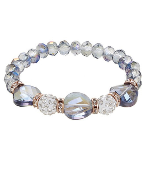 Glass Beaded Stretch Bracelet