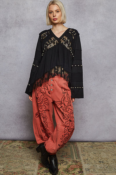 Olivia Black Lace Top