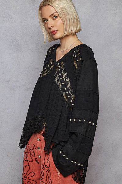 Olivia Black Lace Top
