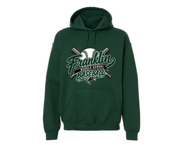 Adult Unisex Gildan Hooded Sweatshirt- Franklin Baseball