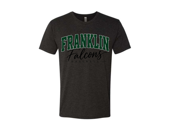 Next Level Tri-blend Adult Franklin Falcons Baseball Tee