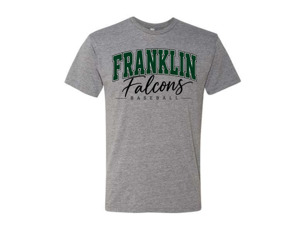 Next Level Tri-blend Adult Franklin Falcons Baseball Tee