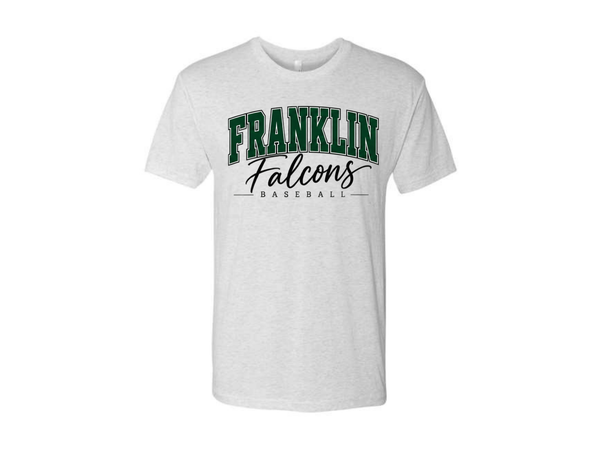 Next Level Tri-blend Adult Franklin Falcons Baseball Tee