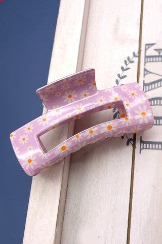 Lavender Ditsy Flower Hair Claw Clip