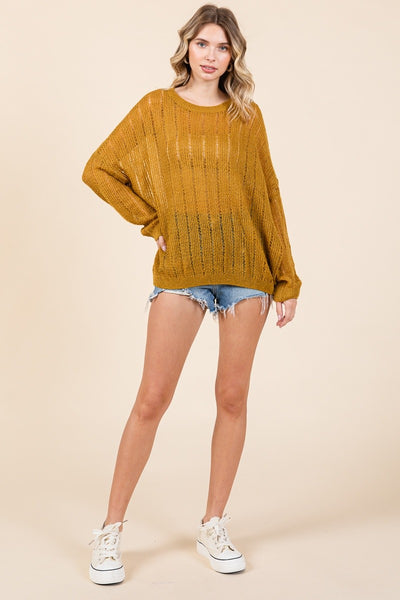 Mustard Light Knit Sweater