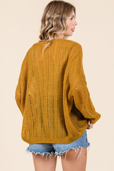 Mustard Light Knit Sweater