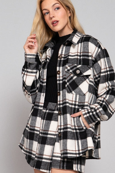 Black & White Plaid Shacket