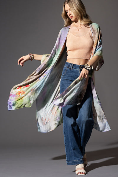 Kyoto Watercolor Floral Kimono