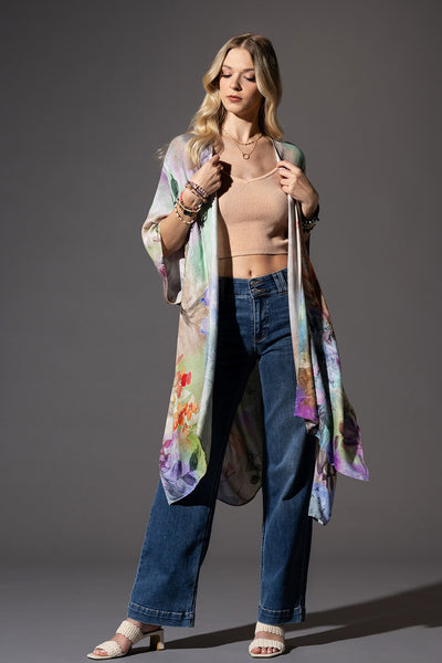 Kyoto Watercolor Floral Kimono