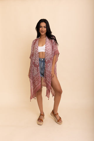 Rose Clay Bohemian Mandala Kimono