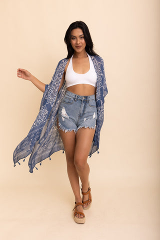 Navy Bohemian Mandala Kimono