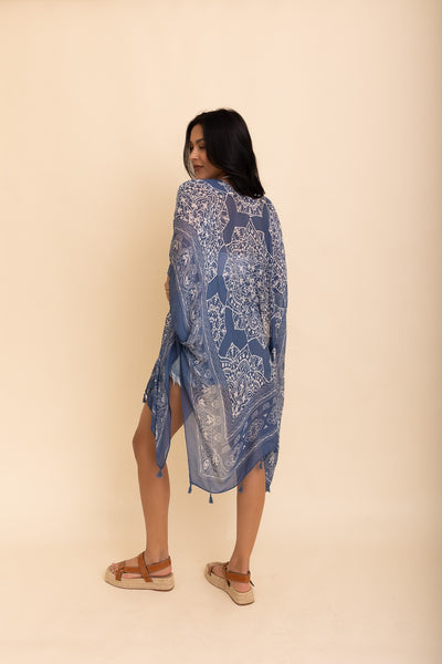 Navy Bohemian Mandala Kimono
