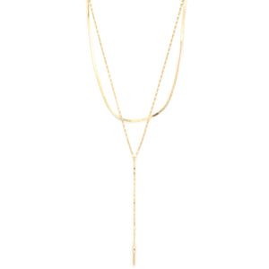 Gold Y Shape Dainty Necklace