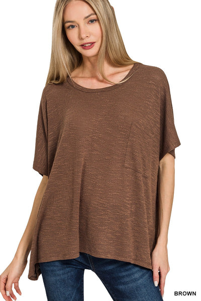 Chocolate Cotton Slub Top