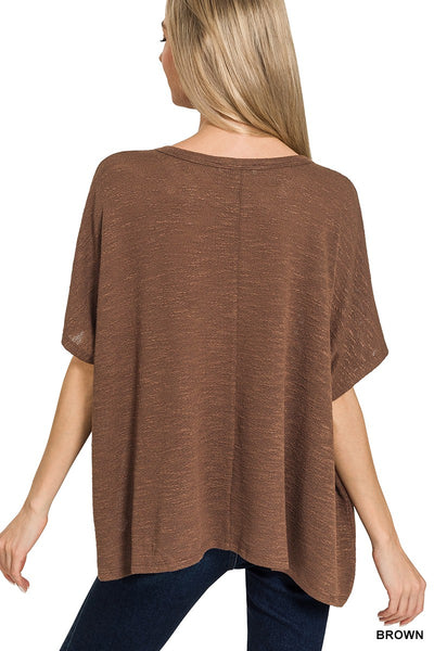 Chocolate Cotton Slub Top