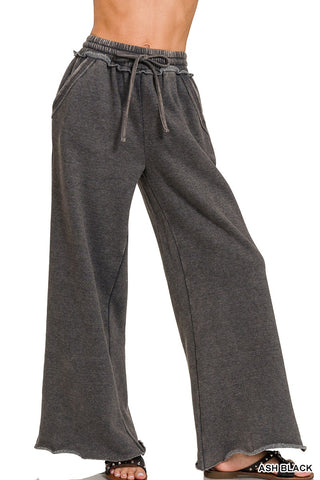 Ash Black Mineral Wash Pants