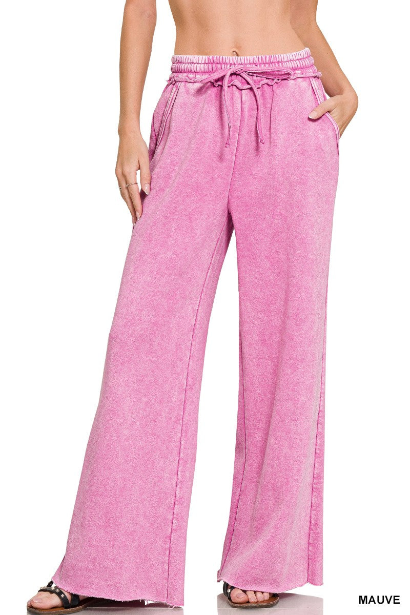 Mauve Mineral Wash Pants