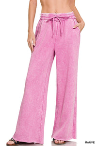 Mauve Mineral Wash Pants