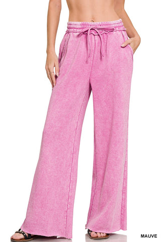 Mauve Mineral Wash Pants
