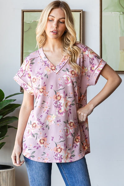 Meadow Dusty Pink Floral Top