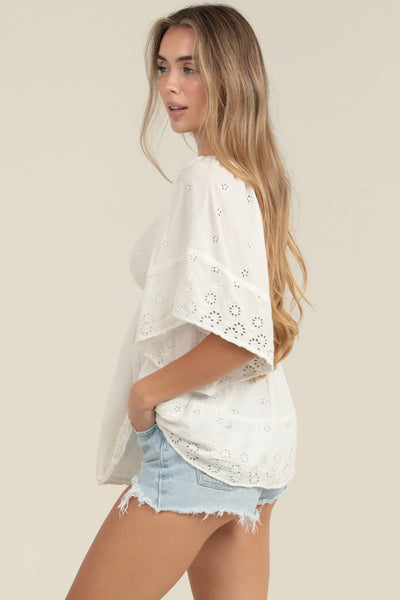 Addyson White Eyelet Top