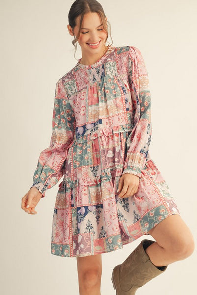 Olivia Sage Boho Floral Mix Dress