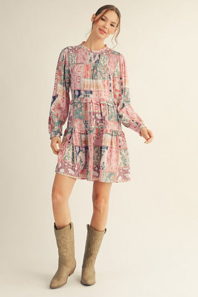 Olivia Sage Boho Floral Mix Dress