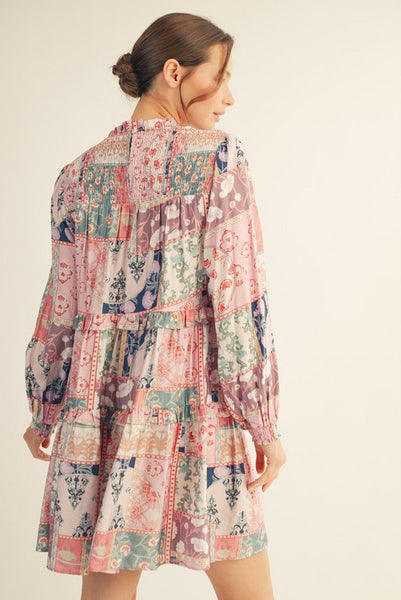 Olivia Sage Boho Floral Mix Dress