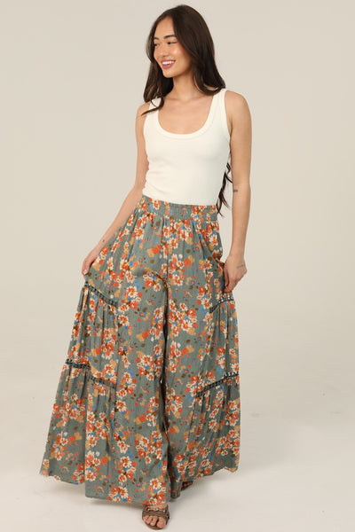 Watercress Floral Boho Pants