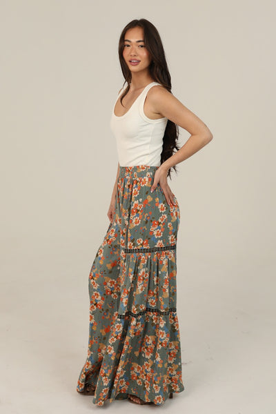 Watercress Floral Boho Pants