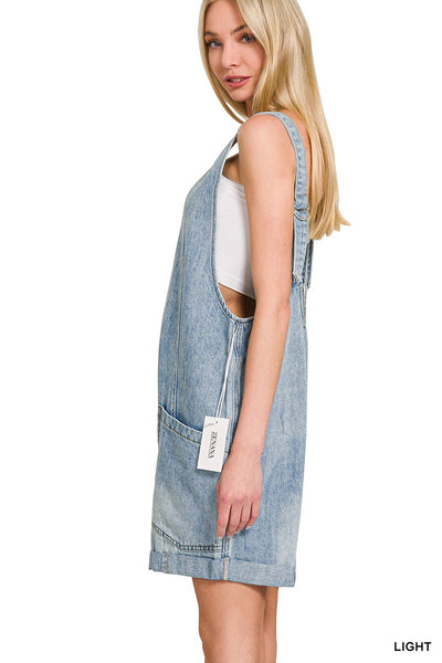 Caroline Denim Short Overalls