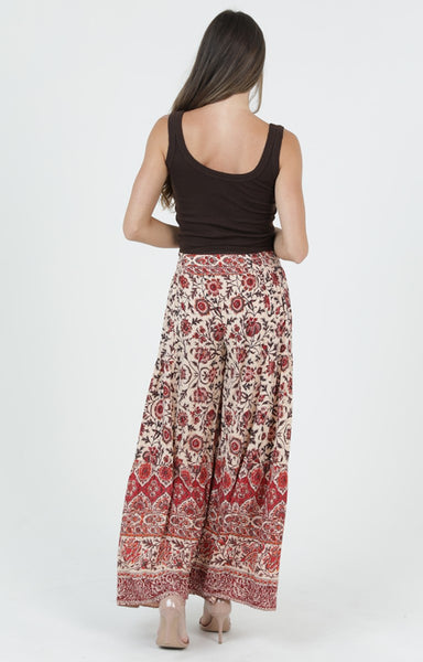 Olivia Rust Multiprint Boho Pants