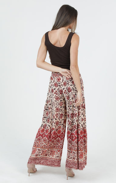 Olivia Rust Multiprint Boho Pants