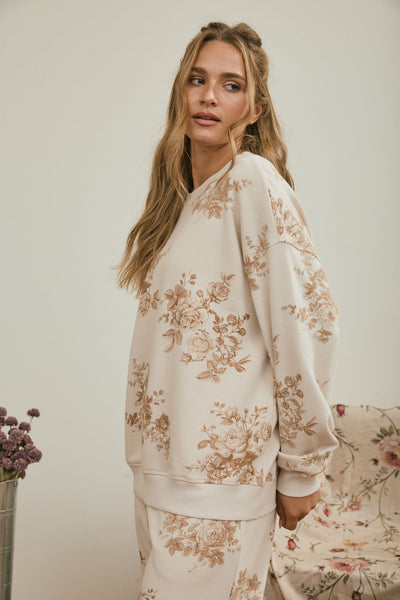 Madelyn Floral Toile Pattern Top