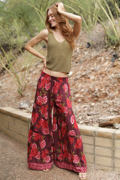 Meena Chili Floral Boho Pants