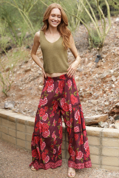 Meena Chili Floral Boho Pants