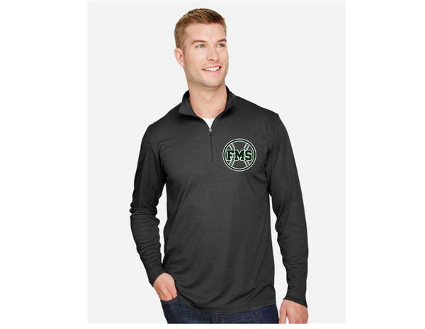 Team 365 Men's Performance Long Sleeve Quarter Zip- FMS