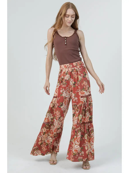 Ryen Rustic Floral Boho Pants