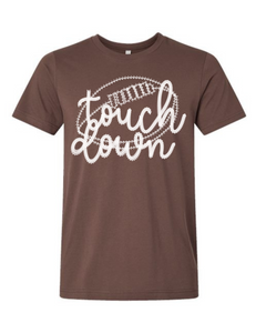 Brown Touchdown Football Lace Tee