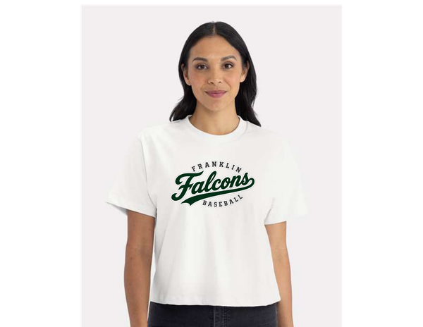 Next Level Women's Boxy Tee- Franklin Falcons