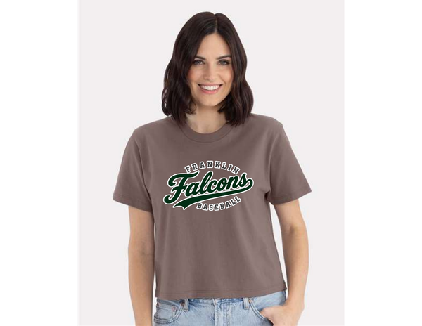 Next Level Women's Boxy Tee- Franklin Falcons