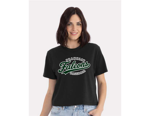 Next Level Women's Boxy Tee- Franklin Falcons
