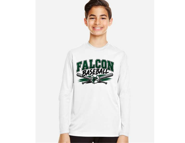Team 365 Youth Long Sleeve Performance T-shirt- Franklin Middle School Baseball