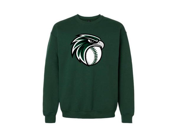 Gildan Adult Unisex Crewneck Sweatshirt- Falcon Baseball