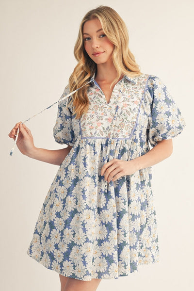 Charlotte Blue Floral Dress