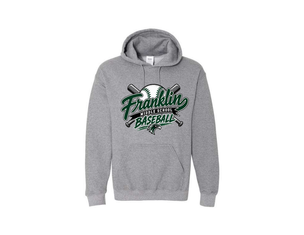 Adult Unisex Gildan Hooded Sweatshirt- Franklin Baseball